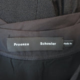 Proenza Schouler Sleeveless Ruffle Hem Dress Black Crepe Size 2