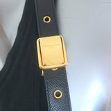 Christian Dior St. Honore Medium Tote Black Grained Leather Crossbody Bag