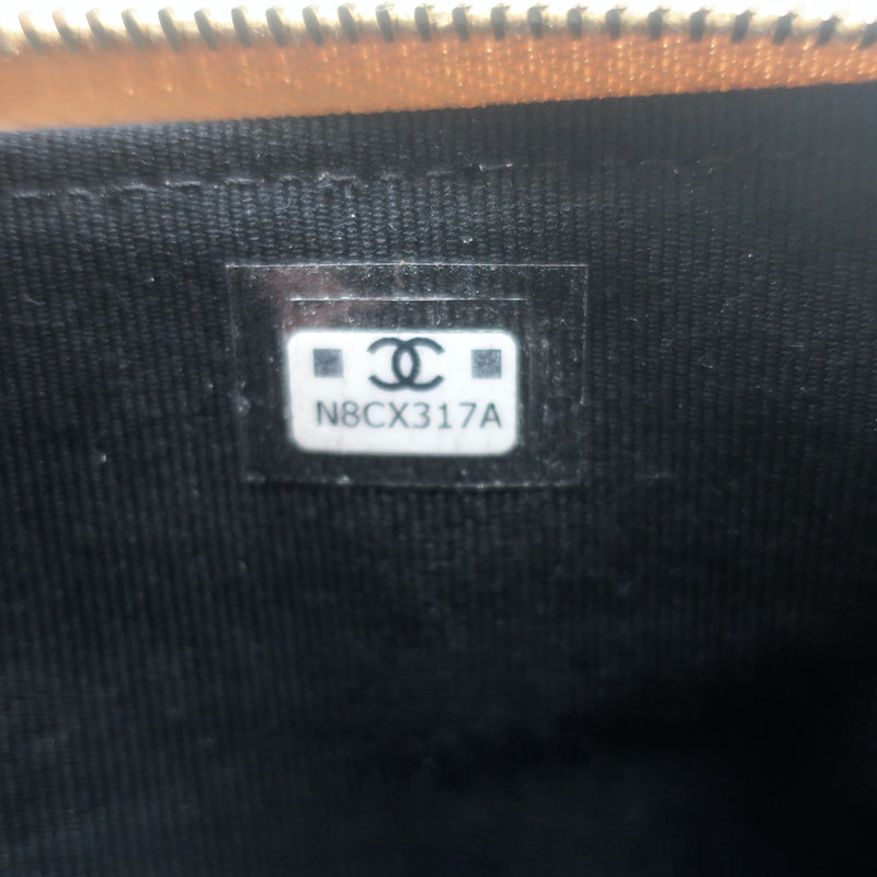 Chanel Zipped Phone Holder on Chain Black Quilted Lambskin Crossbody Bag