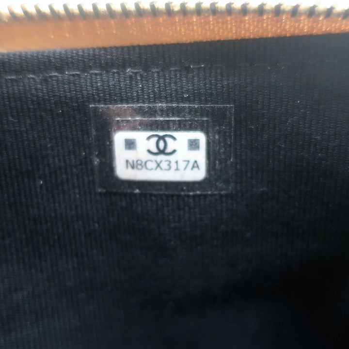 Chanel Zipped Phone Holder on Chain Black Quilted Lambskin Crossbody Bag