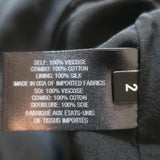 Proenza Schouler Sleeveless Ruffle Hem Dress Black Crepe Size 2