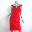 Alice + Olivia Sienna Off the Shoulder Sheath Dress Red Stretch Jersey Size 6