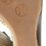 Tory Burch Frog Print Canvas Platform Espadrille Wedge Sandals Size 10