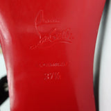 Christian Louboutin Bikool Spike Sandals Black Leather Size 37.5 Platform Heels