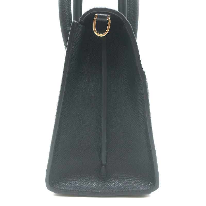 Christian Dior St. Honore Medium Tote Black Grained Leather Crossbody Bag