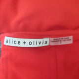 Alice + Olivia Sienna Off the Shoulder Sheath Dress Red Stretch Jersey Size 6