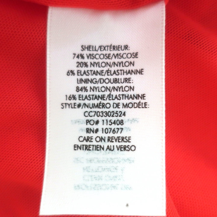 Alice + Olivia Sienna Off the Shoulder Sheath Dress Red Stretch Jersey Size 6