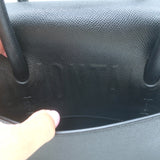 Christian Dior St. Honore Medium Tote Black Grained Leather Crossbody Bag