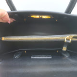 Christian Dior St. Honore Medium Tote Black Grained Leather Crossbody Bag