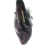 Balenciaga Lune Clutch Dark Purple & Black Leather