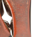 Lanvin Snake-Embossed Cork Platform Wedge Sandals Brown Leather Size 40