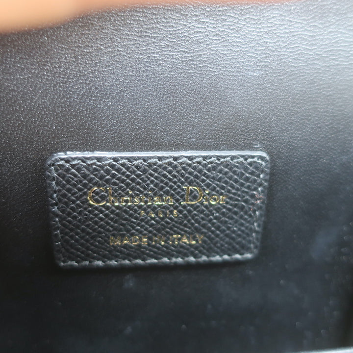Christian Dior St. Honore Medium Tote Black Grained Leather Crossbody Bag