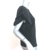 Armani Collezioni Puff Sleeve Blouse Black Wool-Blend Size 8