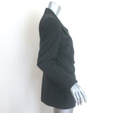 Dolce & Gabbana Pinstripe Double Breasted Blazer Charcoal/Blue Wool Size 44