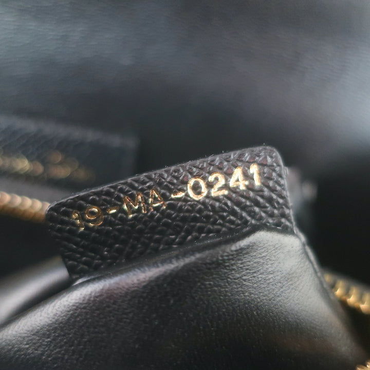 Christian Dior St. Honore Medium Tote Black Grained Leather Crossbody Bag