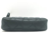 Saint Laurent Becky Quilted Double Zip Pouch Dark Green Leather Crossbody Bag