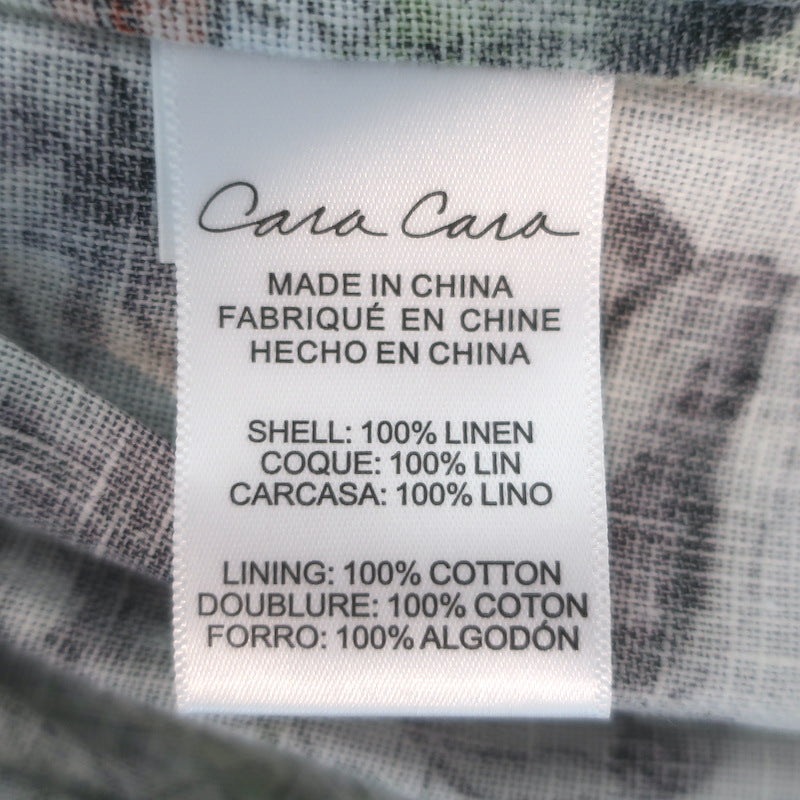 Cara Cara Audrey Bustier Mini Dress Botanica Blue Floral Print Linen Size 0 NEW