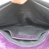 Balenciaga Lune Clutch Dark Purple & Black Leather