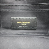 Saint Laurent Becky Quilted Double Zip Pouch Dark Green Leather Crossbody Bag