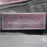 Balenciaga Lune Clutch Dark Purple & Black Leather