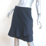 Reiss Ruffle Hem Skirt Navy Size 8