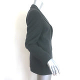 Giorgio Armani Tonal Chevron Striped Blazer Dark Gray Size 44 One-Button Jacket