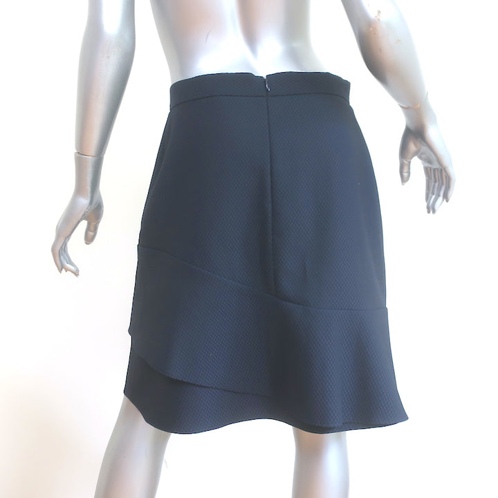 Reiss Ruffle Hem Skirt Navy Size 8