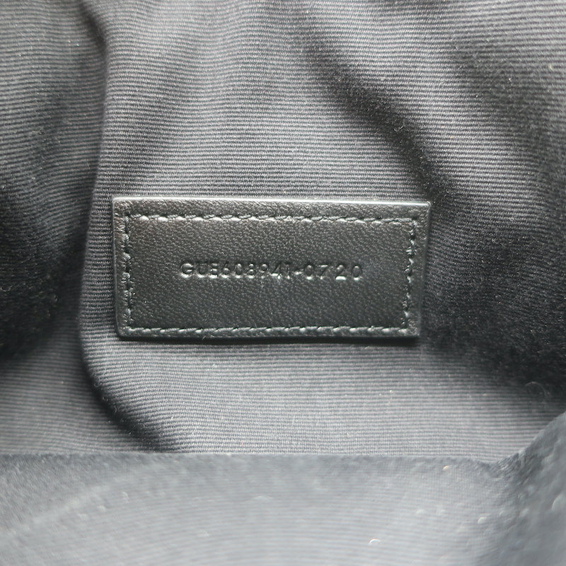 Saint Laurent Becky Quilted Double Zip Pouch Dark Green Leather Crossbody Bag