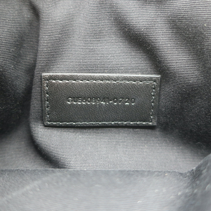 Saint Laurent Becky Quilted Double Zip Pouch Dark Green Leather Crossbody Bag