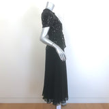 Self-Portrait Sequin Boucle Tailored Midi Dress Black Size US 0 NEW
