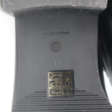 Stuart Weitzman Sondra Pearl-Trimmed Flat Combat Boots Black Leather Size 9