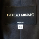 Giorgio Armani Tonal Chevron Striped Blazer Dark Gray Size 44 One-Button Jacket