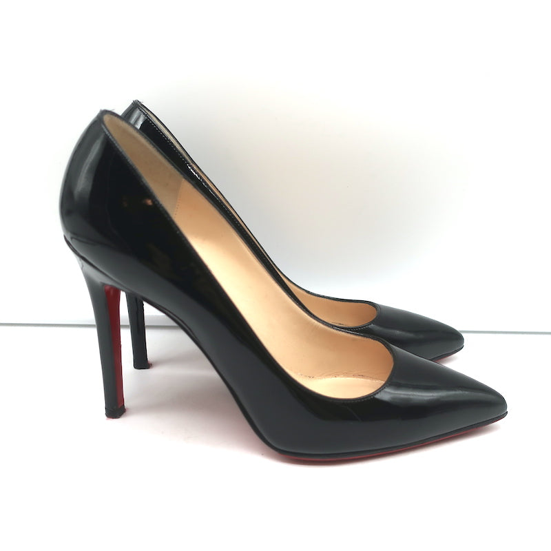 100 Auth Women Christian Louboutin So Kate Black Patent Pumps/Heels Size 36