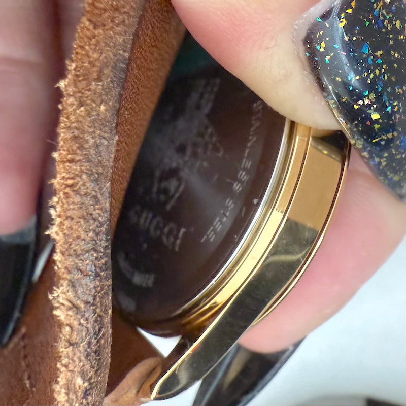 Gucci Le Marche des Merveilles Bee Watch Brown Leather Strap