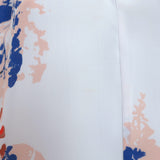 Reiss Top Warren Light Gray Floral Print Chiffon Size 4 Sleeveless Blouse