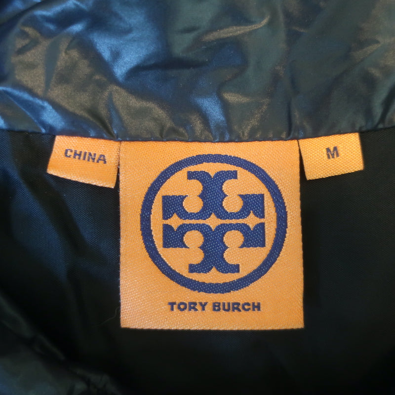 Tory Burch Ronnie 3/4 Sleeve Rain Jacket Black Nylon Size Medium