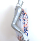 Reiss Top Warren Light Gray Floral Print Chiffon Size 4 Sleeveless Blouse