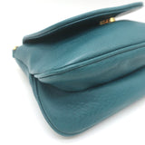 Gucci 1973 Small Chain-Strap Crossbody Bag Teal Pebbled Leather