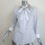 Marc Jacobs Sequined Collar Shirt White Polka Dot Size 6 Long Sleeve Top