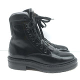 Saint Laurent William Double-Laced Combat Boots Black Leather Size 37