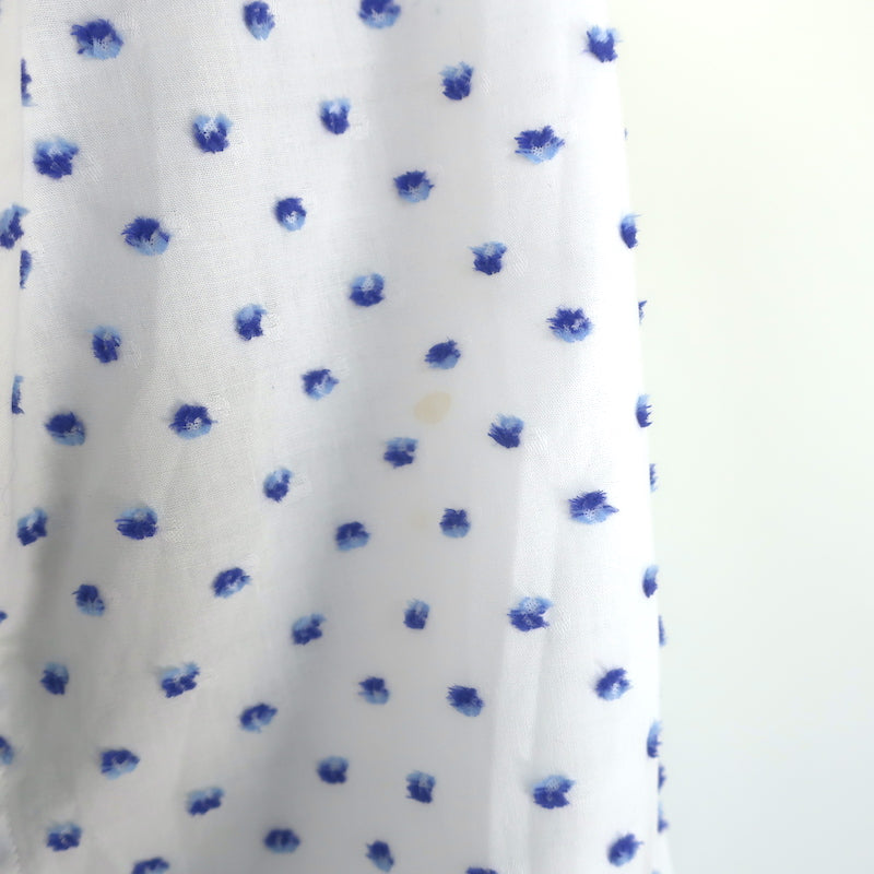 Marc Jacobs Sequined Collar Shirt White Polka Dot Size 6 Long Sleeve Top