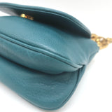 Gucci 1973 Small Chain-Strap Crossbody Bag Teal Pebbled Leather
