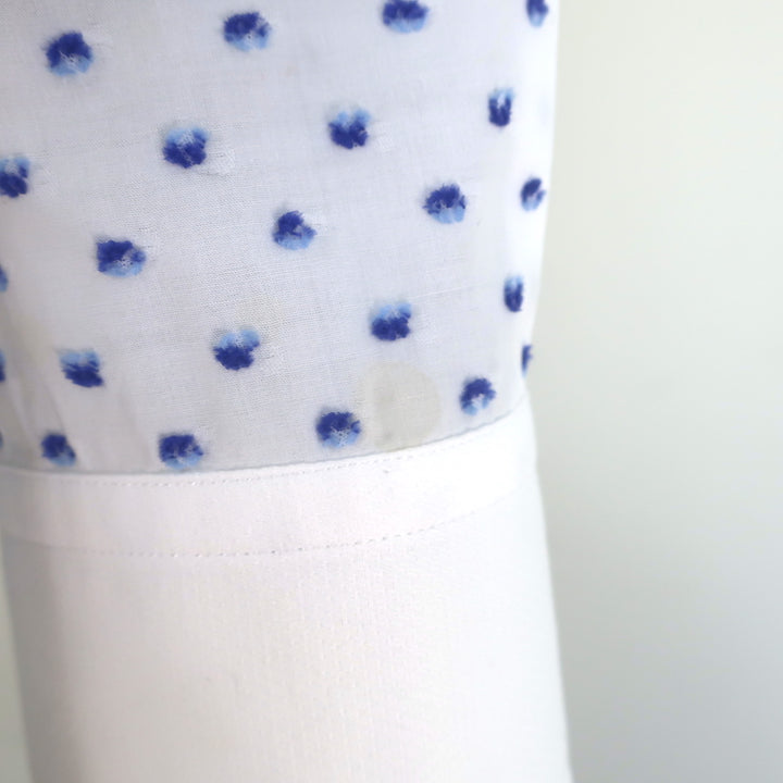 Marc Jacobs Sequined Collar Shirt White Polka Dot Size 6 Long Sleeve Top