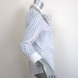 Marc Jacobs Sequined Collar Shirt White Polka Dot Size 6 Long Sleeve Top