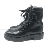 Saint Laurent William Double-Laced Combat Boots Black Leather Size 37