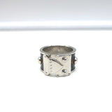 Louis Vuitton x Takashi Murakami S-Lock Ring Black Coated Canvas Size 5 NEW