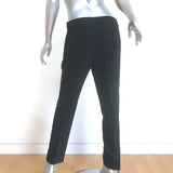 Armani Collezioni Trousers Black Stretch Virgin Wool Size 6 Straight Leg Pants