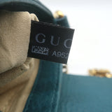 Gucci 1973 Small Chain-Strap Crossbody Bag Teal Pebbled Leather