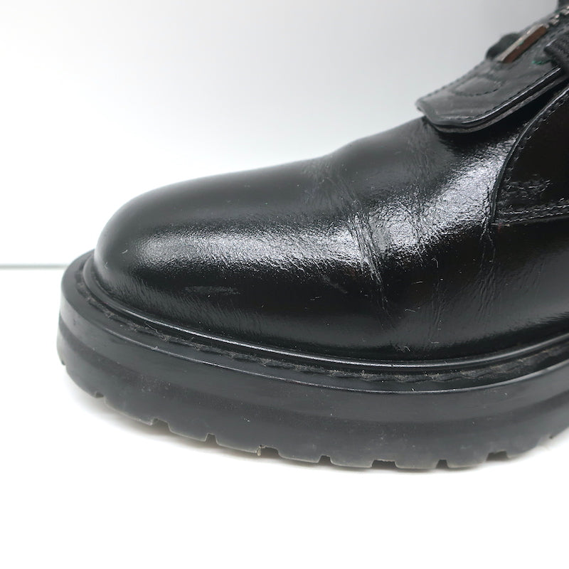 Saint Laurent William Double-Laced Combat Boots Black Leather Size 37