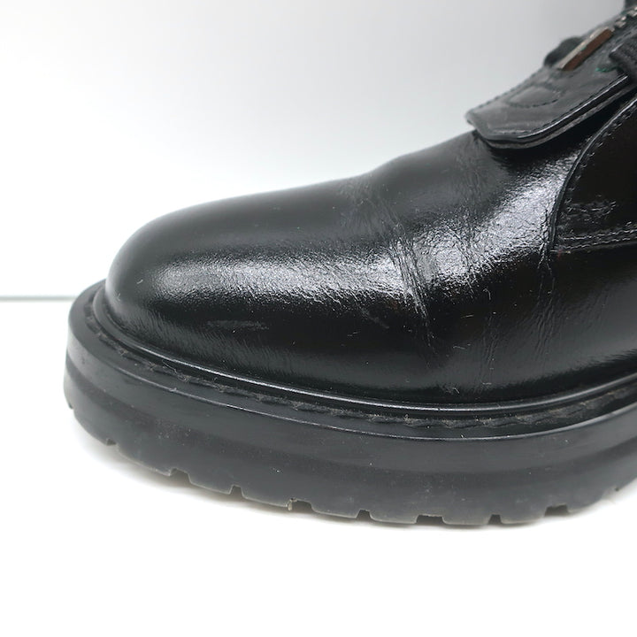 Saint Laurent William Double-Laced Combat Boots Black Leather Size 37
